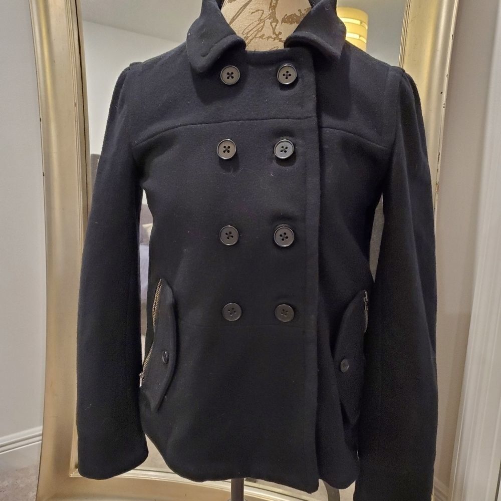 Super chic Black GAP wool coat size M